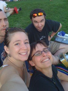 Picnic at Lake Harriet Bandshell with Robert Bell jazz music in the background