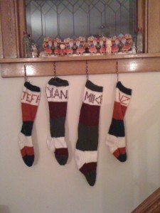 Liz-made stockings for our first family Christmas 