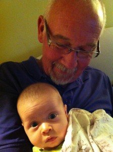 Cuddles with grandpa Don