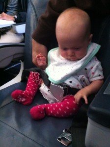 Ella's first flight