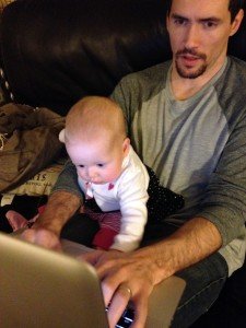 Another fun snow-day idea: play with daddy's computer!