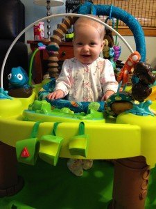 so playful in her exersaucer!